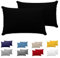 Dreamzie Kissenbezug 40x60 (Set mit 2) - 100% Jersey Baumwolle 150 g/qm Kissenbezüge -Schwarz - Für Kissen 40 x 60 cm - Kissenhülle - Kissenbezug - Resistent und Hypoallergen