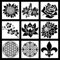 Rolin Roly 9Pcs Schablonen Lotus Blumen Zeichenschablonen Rosen Schablone Kunststoff Malerei Vorlagen DIY Wiederverwendbar Zum Malen Holzwand Wohnkultur