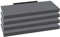 WOLTU 4X Wandregal Wandboard Bücherregal Regale für Deko Wandablagen aus MDF Holz, 4er Set Hängeregal Dunkelgrau, 80x23x3,8cm RG9318dgr-4