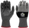 SHOWA MFT PRO 374, mechanische und industrielle Schutzhandschuhe, flache Nitrilbeschichtung, ultraleicht, atmungsaktiv, grau, 12 Paar, Größe L