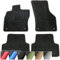moto-MOLTICO Fußmatten Auto - Velours Autoteppiche passend für Seat Ibiza IV Skoda Fabia 3-4-teiliges Set - Schwarze Automatten mit Grauen Ziernähten