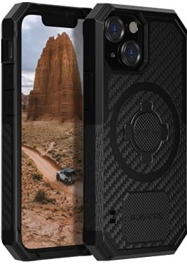 Rokform - iPhone 13 Mini Case, Rugged Series, Dual Magnet Plus MagSafe Compatible, Magnetic Protective Apple Gear, iPhone Cover with RokLock Twist Lock, Drop Tested Armor (Black)