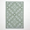 Homescapes Grüner Outdoor-Teppich für Garten oder Terrasse Florales Kachelmuster Teppich 182 x 122 cm Leichter, wasserfester Teppich aus 100% recyceltem Kunststoff für den Innen- und Außenbereich