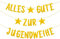 BETESSIN Alles Gute zur Jugendweihe Girlande - Glitzer Gold Deko Banner, Papier Hängende Dekoration