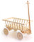 HolzFee Kinder-Handwagen Leiterwagen Buchenholz naturbelassen mit Holzräder