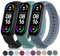 Wanme Bracelet Compatible avec Xiaomi Mi Band 5 / Xiaomi Mi Band 6, Bracelet de Remplacement en Silicone Réglable pour Xiaomi Mi Band 5 / Mi Band 6 / Amazfit Band 5 (Noir/Vert/Gris Bleu)