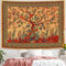 Simpkeely Tapisserie Arbre de Vie - Tapisserie Murale Esthétique de la Jungle Indienne Mandala Hippie Tie Dye Bohème - Décoration Murale pour Chambre à Coucher - 150 x 200 cm (Jaune)