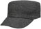 Lipodo Filz Armycap - Klassische Form - Filzcap - Herbst/Winter Cap Unisex mit Schirm - Meliert anthrazit One Size