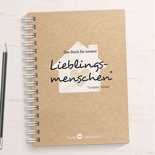 Unsere Lieblingsmenschen - Geschenkidee zur Einweihung: Gästebuch mit Fragen - Mehrere Gastgeber/Paar oder WG - Das ideale Gastgeschenk zur Einweihungsfeier (DIN A5, 70 Seiten)