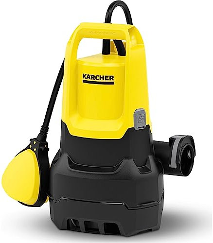 Kärcher SP 11.000 Dirt Submersible Pump, Flow Rate: 11,000 l/h, Immersion Depth: max. 7 m, for Dirty Water with Particles up to a Size of 20 mm, Residual Water Height: 25 mm, Pressure: 0.7 bar
