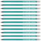 OFFICER PRODUCTS DONAU 7381001PL-99 Synthetischer Bleistift mit Radiergummi HB 12 Stück/Bleistifte/Farbe: Grün