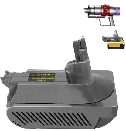 MAKBOS V10 Akku-Adapter für Dewalt für Dyson V10, Ersatz 25,2 V Original-Akku, für Dyson V10 Animal Absolute Motorhead Fluffy Total Clean SV12 schnurloser Stabstaubsauger (nur Adapter)