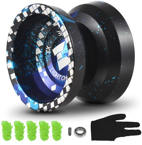 doorslay Professioneller Yo-Yo-Ball aus Aluminiumlegierung, reaktionsschnelles YoYo mit Nicht reagierendem Lager für professionelle Anfänger