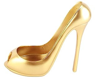 Cocoarm Étagère à vin innovante, étagère à chaussures à talons hauts pour bouteilles de vin, convient pour le salon et les armoires à vin 7,9 x 3,9 x 7,5 pouces (doré)