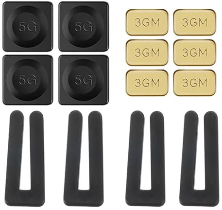 PATIKIL Ceiling Fan Blade Balancing Kit, 4 Sets Include 4Pcs Plastic Balancing Clips and 6Pcs 5G and 9Pcs 3G Weight for Ceiling Fan, Gold Tone/Black