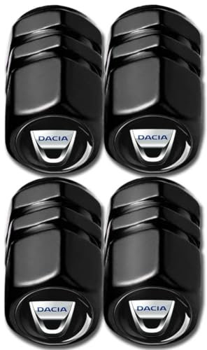 4 Stück Ventilkappen für Dacia Jogger Duster Spring Sandero Logan Lodgy Dokker Bigster,Ventilkappen mit Dichtung für Stabilen Reifendruck, Autoventil Kappe,Reifen Ventil Schmücken Zubehör