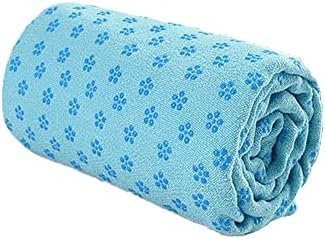 Mikrofaser Hot Yoga Handtuch, Yoga Mat 183x63cm rutschfest Fitnesstuch Weich Atmungsaktiv Antirutsch Yogatuch Gilt für Fitness Ausbildung (183x63cm,Klassisches Cyan)