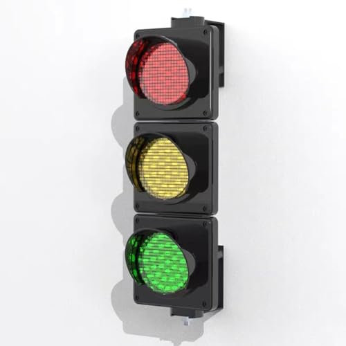 YXFAZPP 100mm Motor Vehicle Signal Light Traffic Light Restaurant Shopping Mall Decorative Traffic Light,for Road Outdoor,With Remote Control (A)