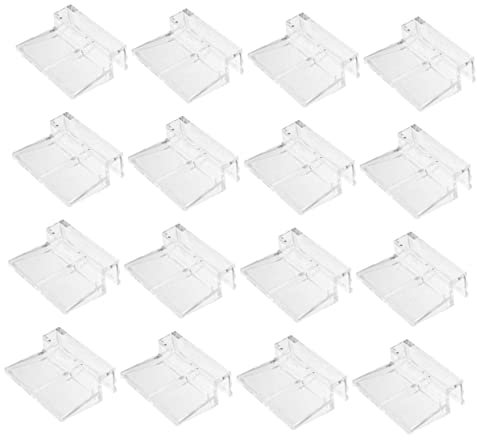 COLLBATH 16 Stück Aquarium Abdeckungshalterung Aquarium Glasabdeckungsständer Aquarium Abdeckungshalter Aquarium Halter Zubehör Aquarium Deckelhalter Aquarium Glasdeckel Clips