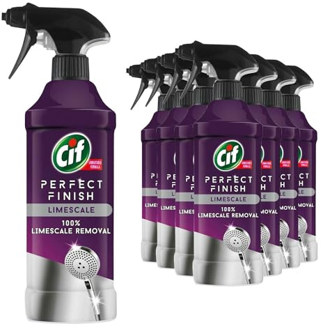 Cif Perfect Finish 100% Tough Stain Removal Spray for Stainless Steel, Anti Limescale, Oven & Grill or Anti Mould Effective Degreaser for Kitchen and Outdoor, 435ml (Buy 18, Anti Limescale)