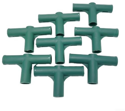 8 giunti per telaio serra, 19 mm, supporto solido per viti, tubi resistenti, in PVC, staffa per tenda da sole (3#)