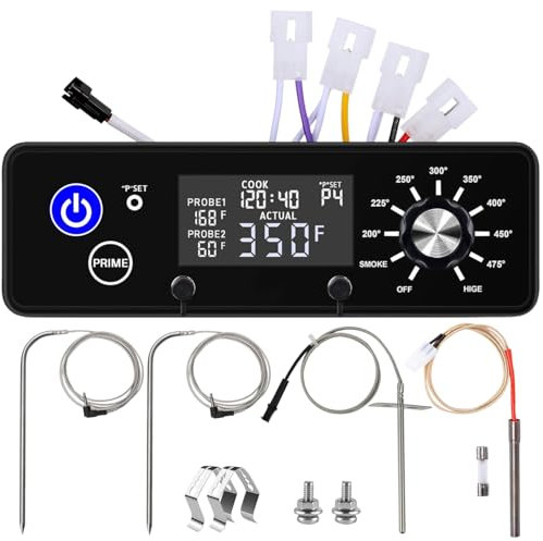Digital Control Board Ersatzteile AC03P9, PB1100PS1-A003 für Pit Boss PB440D2 PB550G PB700FB1 PB700NC1 PB820 PB850G Pro1100 PB1150G Holzpelletgrill Smoker mit Fleisch Sonde, RTD Sensor. oder Zünder