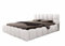 Luxusbetten24 Designer Polsterbett Boston Bouclé 160x200 mit Stauraum | Bezug: Bouclé | Farbe: Weiß