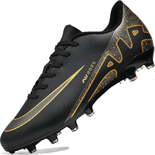 GOGOUP Damen Fußballschuhe Professionelle Fussballschuhe Jugendliche Herren Outdoor Athletics Fußball Stiefel AG Wettkampf Trainingsschuhe Unisex Schwarz 42 EU