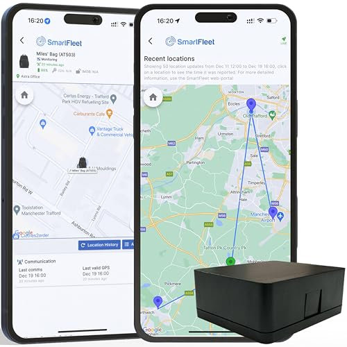SmartFleet AT500 4G - Mini Rechargeable Magnetic GPS Tracker, Car Van Motorbike Caravan, 180 Day Standby, Live Tracking and Alerts, 14 Day Free Trial+SIM Included, UK Company