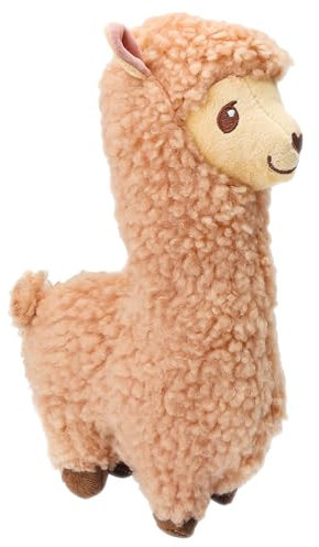 UOCAI Alpaka Kuscheltier, Alpaka Kissen Lama Kuscheltier, Alpaka Plüschtier Weiches Lammfellwolle Alpaka Kuschelkissen, Plush Alpaka Geschenk für Kinder Mädchen Jungen (33 cm, Braun)