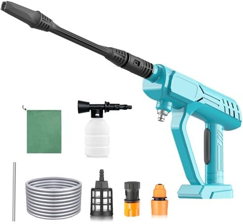 Cordless Pressure Car Washer for Makita 18V Battery, Portable Power Washer Gun with 5M Hose, Battery Jet Washer Pressure Washers for Garden, Patio, Car Wash (No Battery)