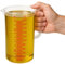 CHEFZOCO Jarra Medidora, Vaso medidor, Recipiente medidor para la cocina, Apto para calentar en microondas, Asa Ergonómica, Capacidad de 2.50 Litros, Plástico, Transparente