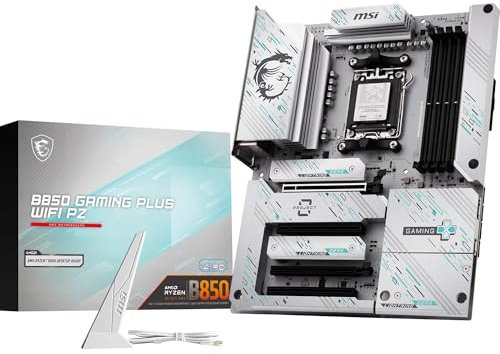 MSI B850 GAMING PLUS WIFI PZ, scheda madre ATX – Supporta processori AMD Ryzen serie 9000/8000 / 7000, socket AM5 – DDR5 Memory Boost fino a 8200+ MT/s (OC), PCIe 5.0 x16, M.2 Gen5, Wi-Fi 7, LAN 5G