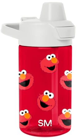 Simple Modern Kids Tritan Plastic Summit Water Bottle | Sesame Street 12 oz BPA-Free Cup with Covered Leak Proof Straw Lid for Girls, Boys, Toddlers | Elmo Says!