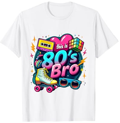 Vintage 80er Bro Rollschuh Kassette Achtziger Jahre Kostüm Party T-Shirt