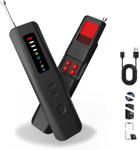 Bextgoo Hidden Camera Detector, Upgraded 6 in 1 Anti Spy Camera Detector, Rf Detector, GPS tracker Detector, Bug Detector, IR Camera Finder listening Device Detector, Anti-Theft Mode