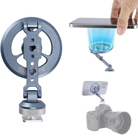 NICEYRIG Magnetische Metall-Telefonhalterung mit Kaltschuh-Halterung, Magsafe-Adapter