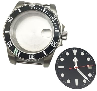 GMVGKLCPCF Uhrreparatur 40MM Herren Edelstahlgehäuse + Zifferblatt + Zeiger Passend for Miyota 8215 8205 8200 for MINGZHU 2813 3804 NH35/36Bewegung(2,8215)
