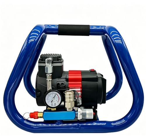 Akku Kompressor Druckluftkompressor für Makita 18V Akku,3L 8bar Tragbarer Geräuscharmer Luftkompressor für Reifenbefüllung,Autoaufbereitung,Autoreparatur,Industriereinigung(3/8 Gewindeanschluss)