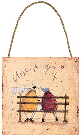 Sam Toft 'In Ihrer Nähe' Holz- Wand Kunst, 20 X 20 Cm Mehrfarbig