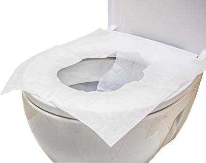 Lucart 200 Stück Einweg-Toilettendeckel aus Papier, biologisch abbaubarer Einweg-Toilettendeckel, Toilettensitzbezugstücher