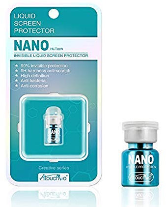 Protector de Pantalla Hi-Tech Nano Liquid, película Protectora de Pantalla de Cristal Nano Transparent Universal de dureza 9H - Anti-Rayado de Alta definición Anti-Fingerprintes