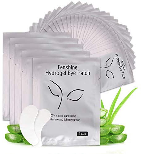 Lot de 50 paires de coussinets pour extensions de cils pour extensions de cils - Sans peluches - Pour faux cils - Extensions de faux cils - 50 paires de patchs de gel pour les yeux