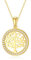 SISGEM 9 ct Gold Tree of Life Necklace, Solid Gold Family Tree Pendant Necklace, for Women Girls Ladies Mum Sisters