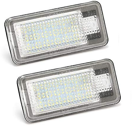 Kennzeichenbeleuchtung 2 STÜCKE Kennzeichen Licht für Audi A3 S3 A4 S4 B6 A6 S6 A8 S8 Q7 Licht für Auto Lizenznummer Teller Licht Lampe Auto Lichter heiß