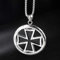 SEKDAQ Cross Knights Templar Necklace,round Pendant For Men Boy German Iron Cross Stainless Steel Military Lord's Prayer Necklaces Men