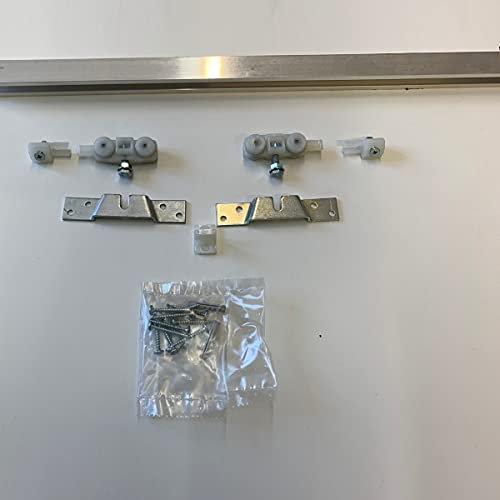 Kit Binario portata KG 30 attacco a soffitto per porta scorrevole in legno CM 145