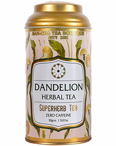 SAN-CHA Tea Boutique - Tè al 100% con foglie di tarassaco (50 x 3 tazze), tè naturale per la pulizia del corpo e del fegato, tè senza caffeina, 50 g, 1 pezzo