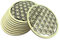 Lot de 12 dessous de verre en bois de bouleau - Diamètre : 10 cm - Pour boissons, café, thé, décoration de méditation - Motif fleur de vie