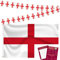 England Flag and 24 England Bunting Flags - England EURO 2024 Decorations, Six Nations Decorations, England Football, Rugby Sports, St Georges Day Party, Olympics 2024